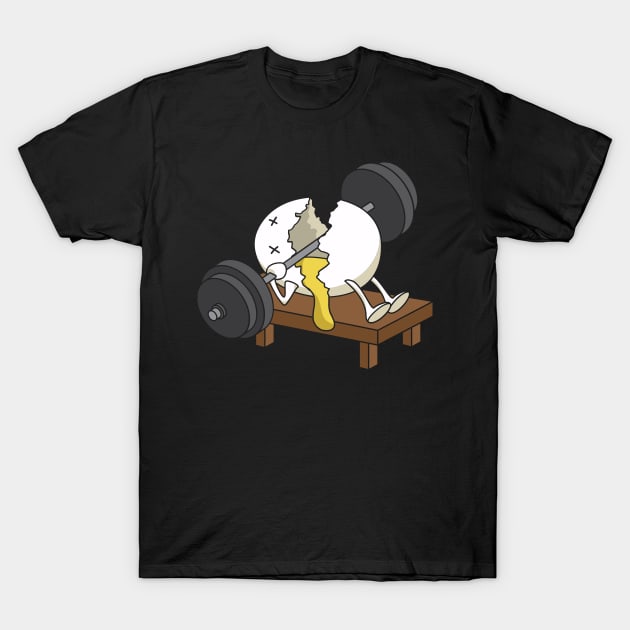 Smashed Egg Lifting Workout T-Shirt by maxcode